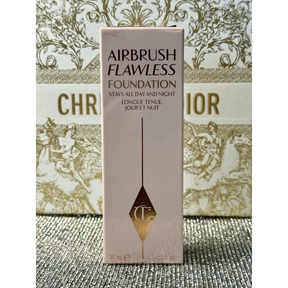 Charlotte Tilbury Airbrush Flawless Foundation 15.5 Cool Hard to Find Dark Shade